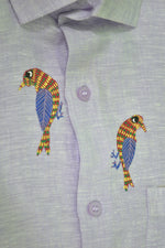 Load image into Gallery viewer, Gond - Celestial Flock | 100% Linen | Limited Edition
