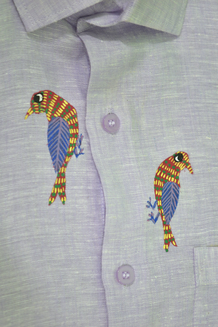 Gond - Celestial Flock | 100% Linen | Limited Edition