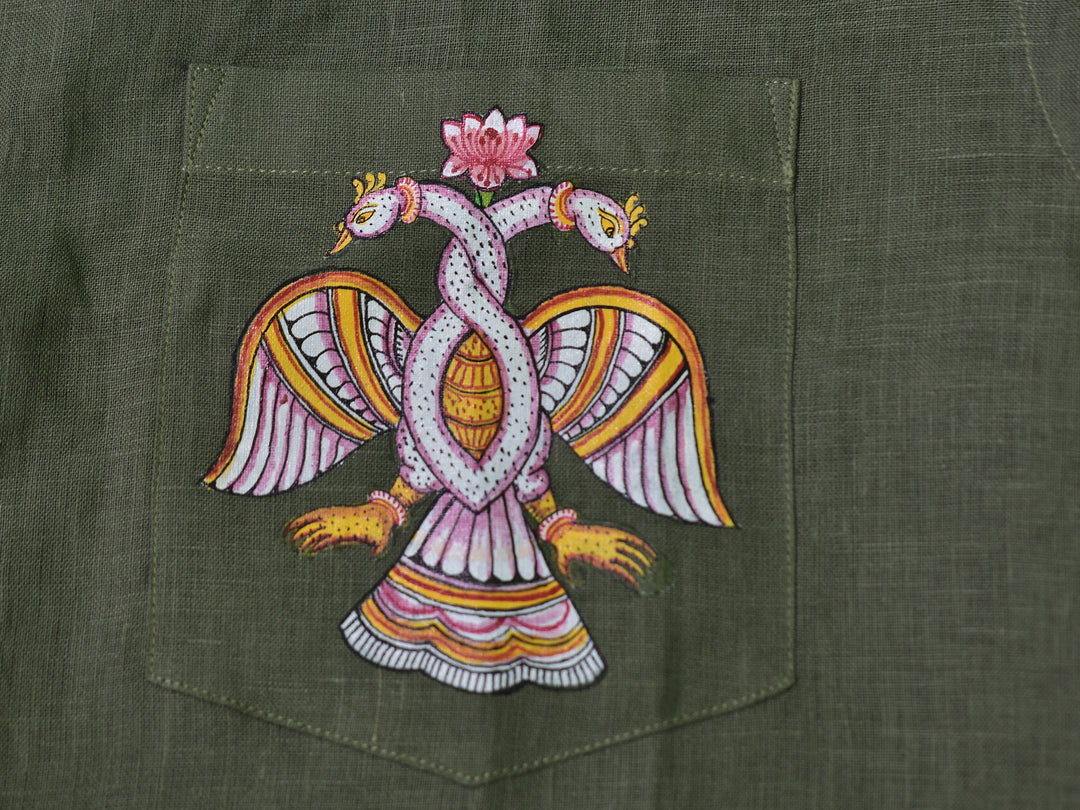 Odisha Pattachitra - Premhans | 100% Linen | Limited Edition