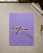 Close-up of the Kasuti Agumbe peacock motif, showing hand-worked Murgi and Gavanti stitches on khadi cotton.
