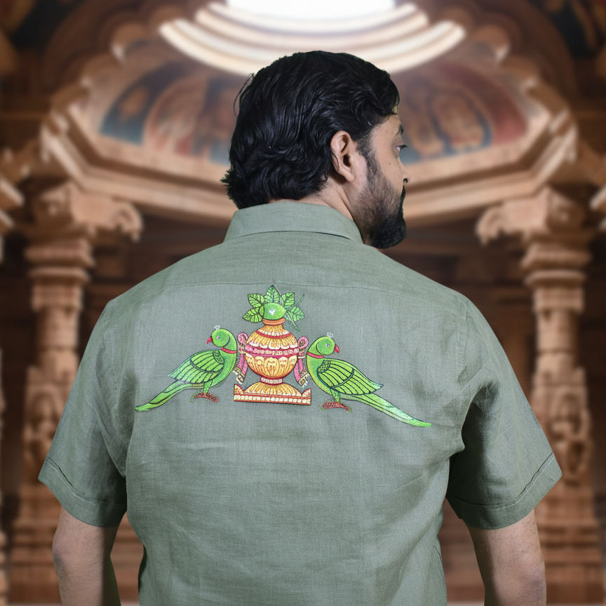 Odisha Pattachitra - Vandan | 100% Linen | Limited Edition