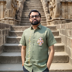Load image into Gallery viewer, Odisha Pattachitra - Premhans | 100% Linen | Limited Edition
