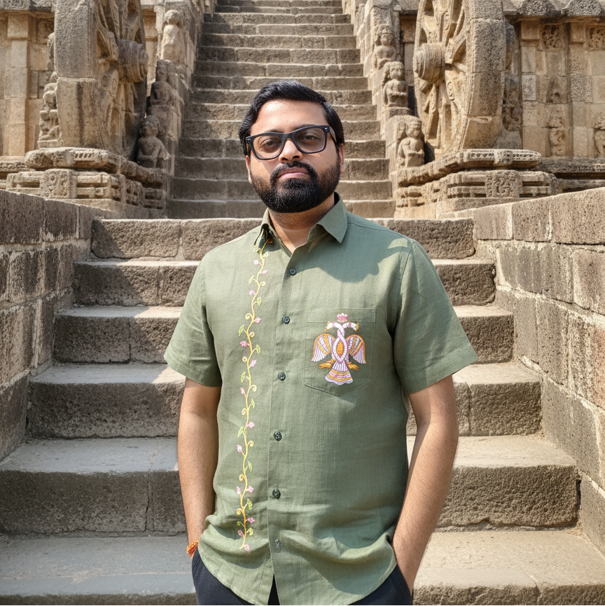 Odisha Pattachitra - Premhans | 100% Linen | Limited Edition