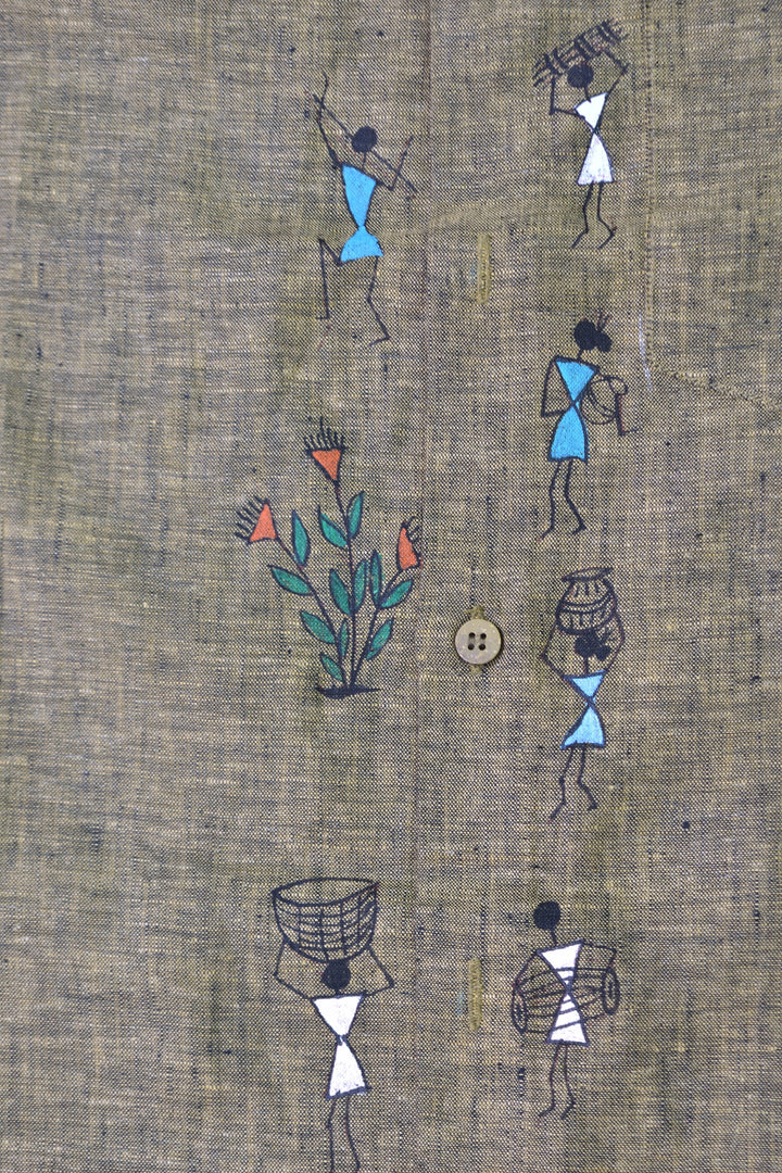 Warli - Dhara | 100% Linen | Limited Edition