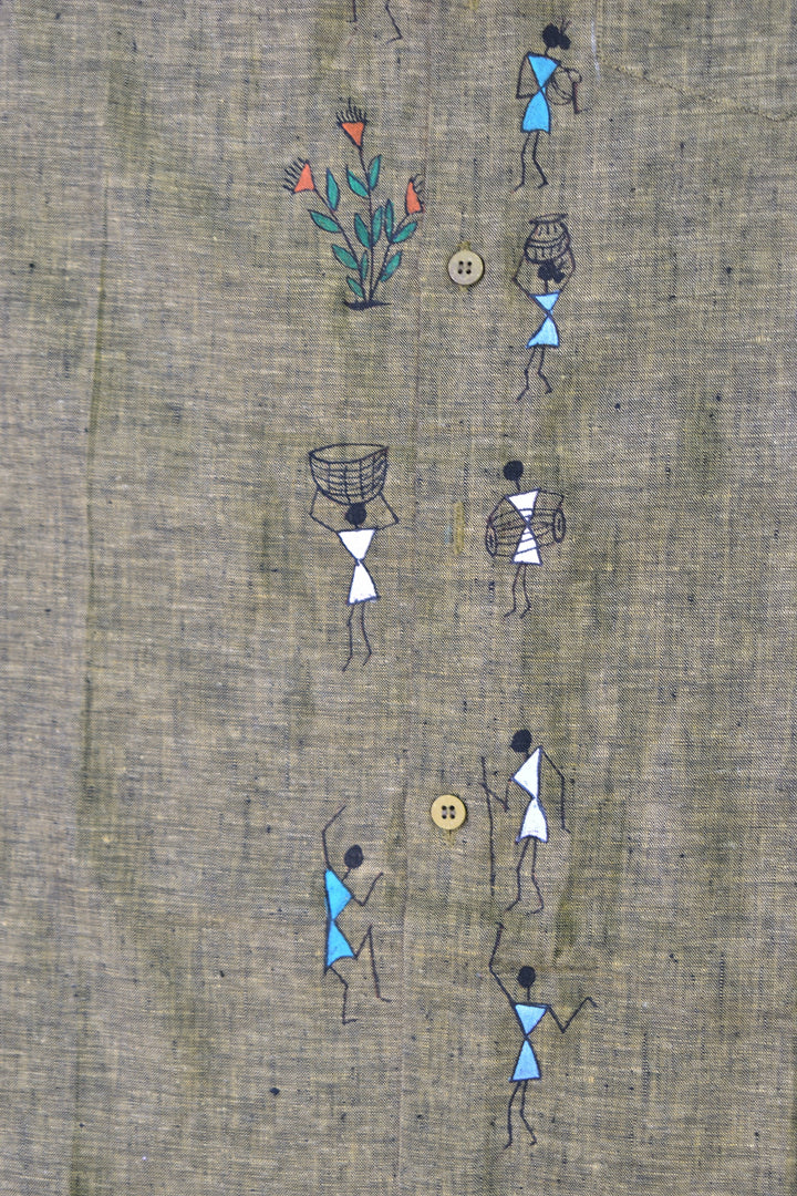 Warli - Dhara | 100% Linen | Limited Edition