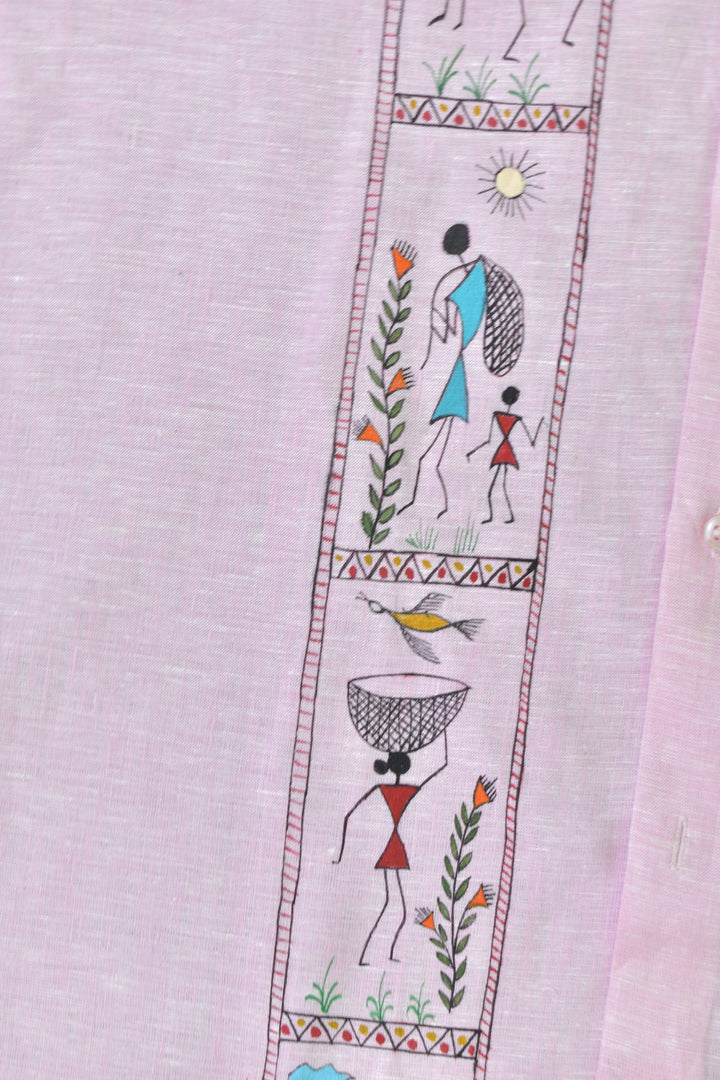 Warli - Pravah | 100% Linen | Limited Edition