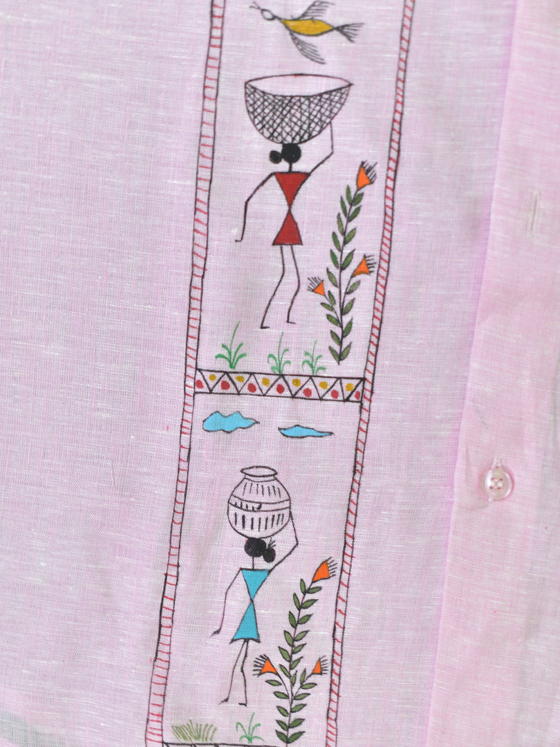 Warli - Pravah | 100% Linen | Limited Edition