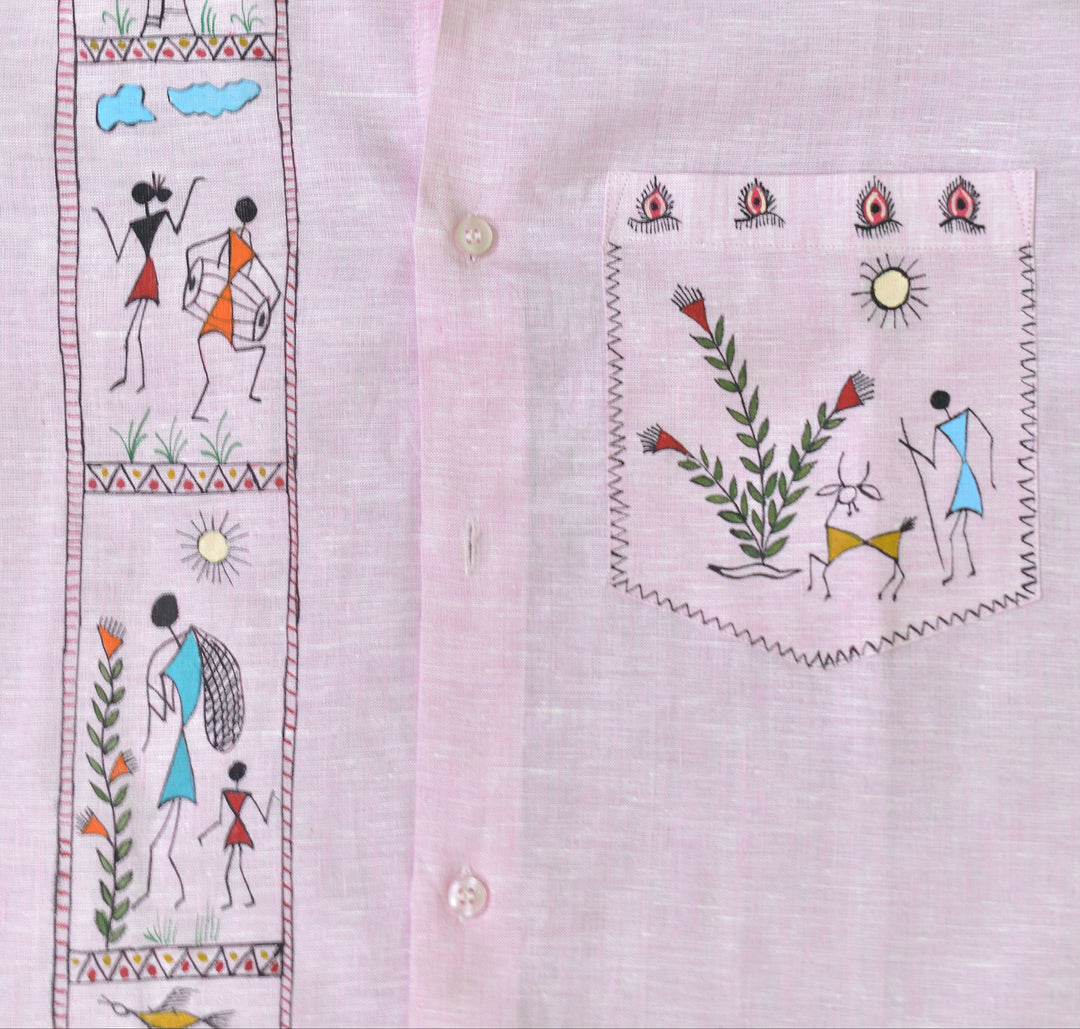 Warli - Pravah | 100% Linen | Limited Edition
