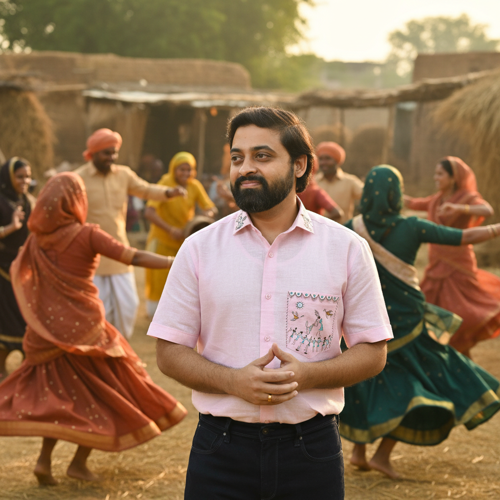 Warli - Ullas | 100% Linen | Limited Edition