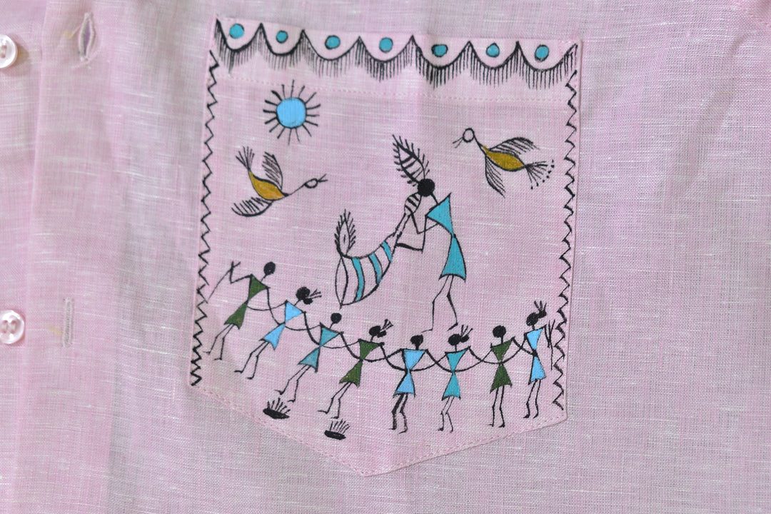 Warli - Ullas | 100% Linen | Limited Edition